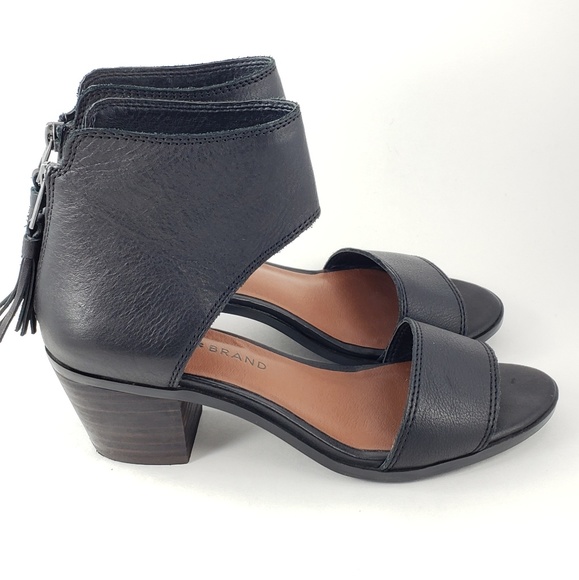 Lucky Brand Shoes - Lucky Brand Sandals Back Zip Black Leather